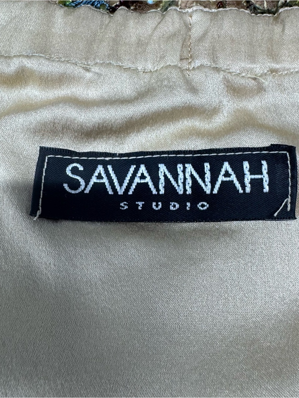 Vintage Savannah Studio Beaded Cami Top Y2K Size S Sequin Embroidered Mesh Fairy - Picture 10 of 16
